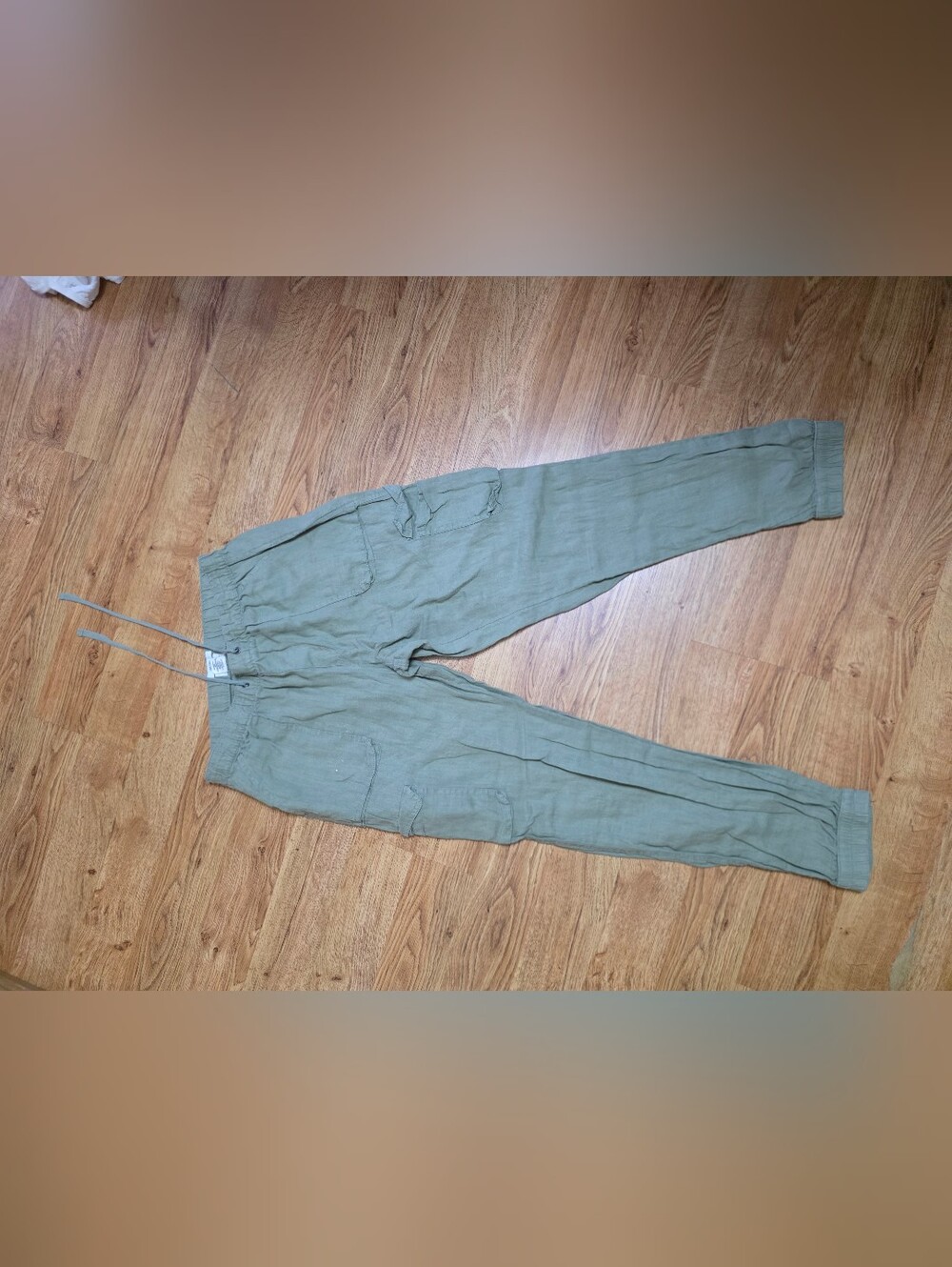 Womens Cargo Linen Pants